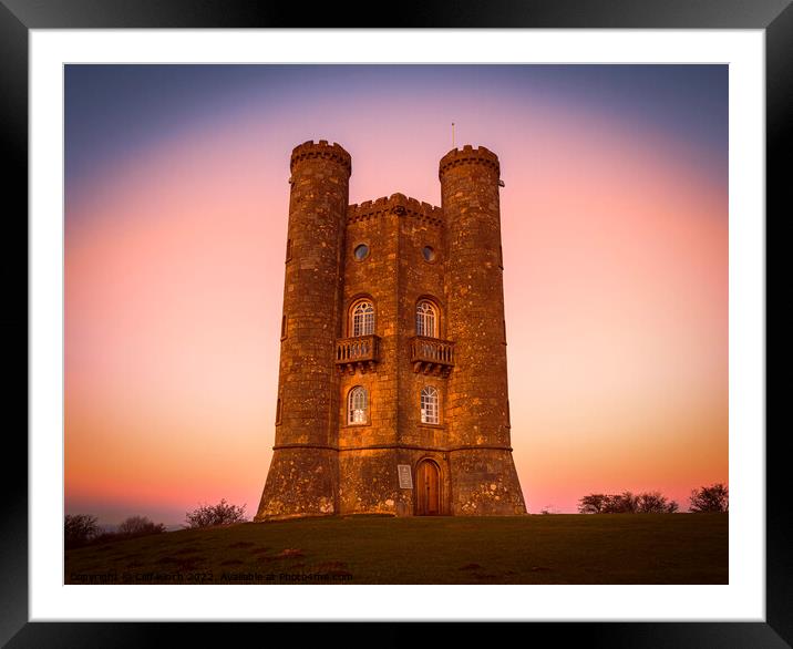 Evening grips Broadway Tower Framed Mounted Print by Cliff Kinch
