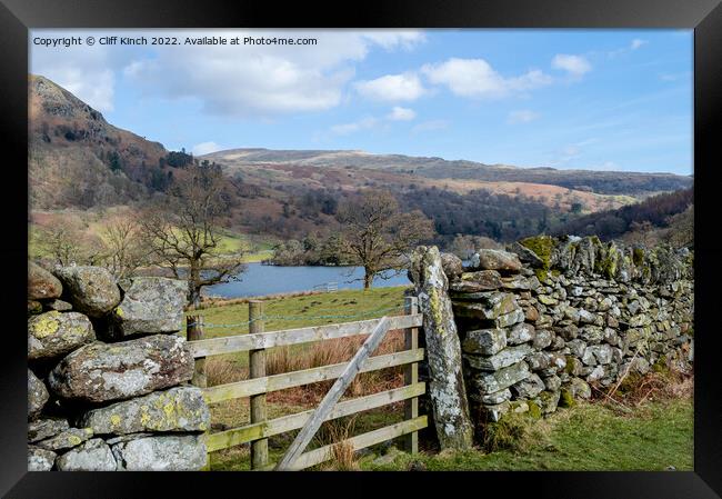 View over Rydal Water Framed Print by Cliff Kinch