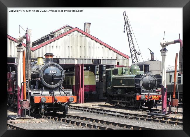 Steam Trains 5322 and 3650 Framed Print by Cliff Kinch