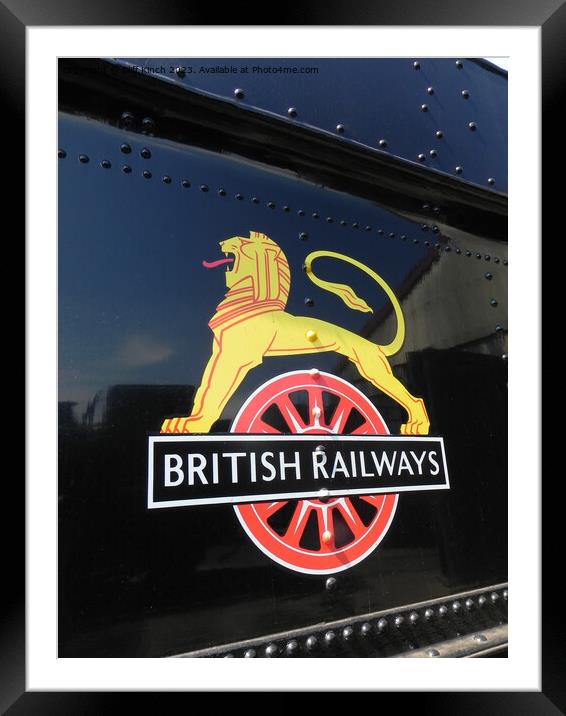 British Railways logo 1948 - 1956 Framed Mounted Print by Cliff Kinch
