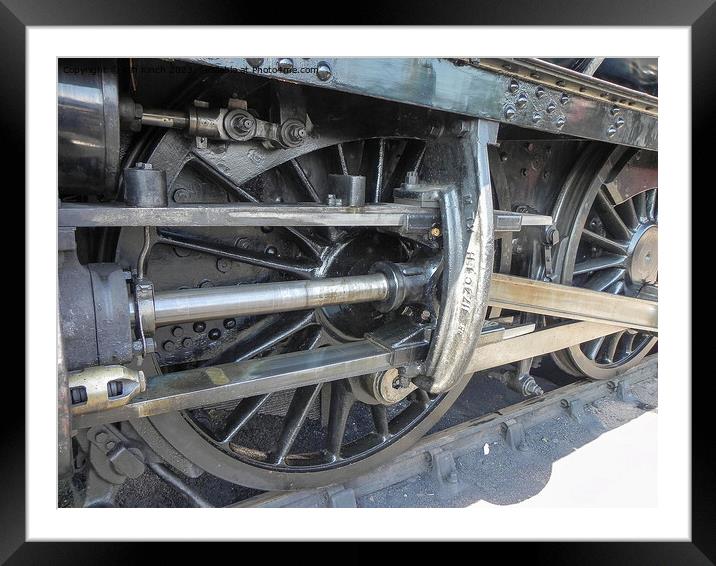 Steam train driving wheels Framed Mounted Print by Cliff Kinch