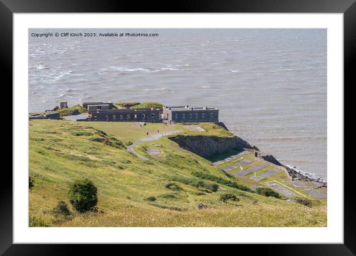 Majestic Brean Down Fort Framed Mounted Print by Cliff Kinch