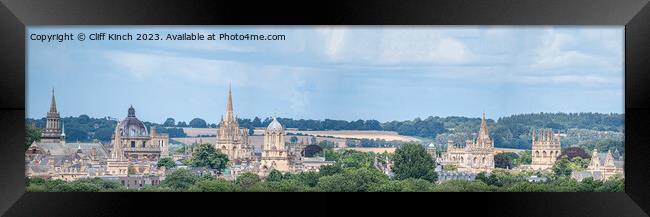 Oxford Panorama Framed Print by Cliff Kinch