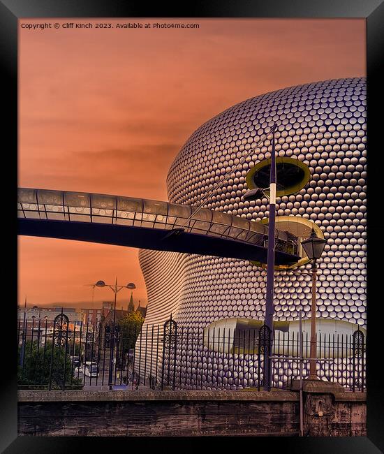 Sunset at the Birmingham Bull Ring  Framed Print by Cliff Kinch