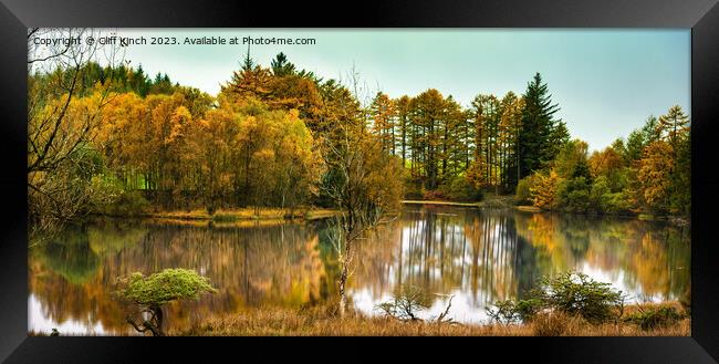 Autumn at Moss Eccles Tarn Framed Print by Cliff Kinch