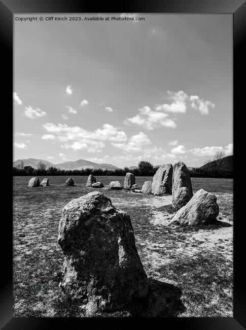 Castlerigg Stone Circle Framed Print by Cliff Kinch