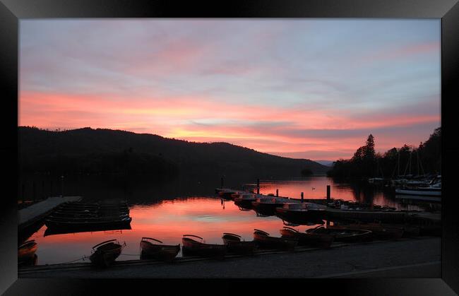 Bowness Evening Framed Print by Cliff Kinch