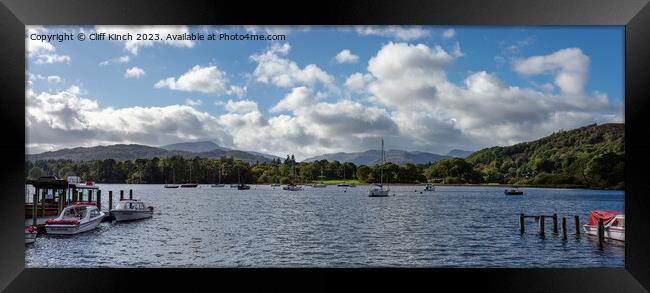 Across Windermere to the Langdales Framed Print by Cliff Kinch