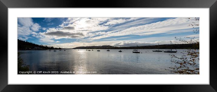 Lake Windermere from Waterhead Framed Mounted Print by Cliff Kinch