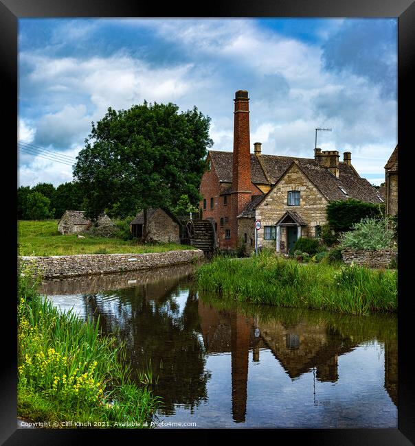 The mill at Lower Slaughter Framed Print by Cliff Kinch