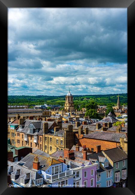 Oxford rooftops Framed Print by Cliff Kinch