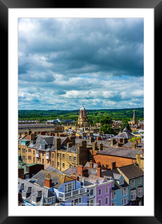 Oxford rooftops Framed Mounted Print by Cliff Kinch
