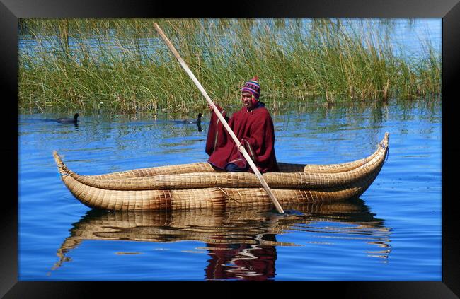 Lake Titicaca Bolivia Framed Print by Mervyn Tyndall