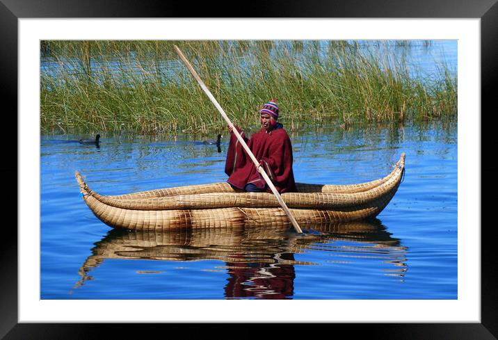 Lake Titicaca Bolivia Framed Mounted Print by Mervyn Tyndall