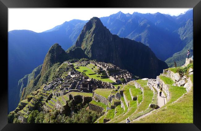 Machu Picchu Framed Print by Mervyn Tyndall