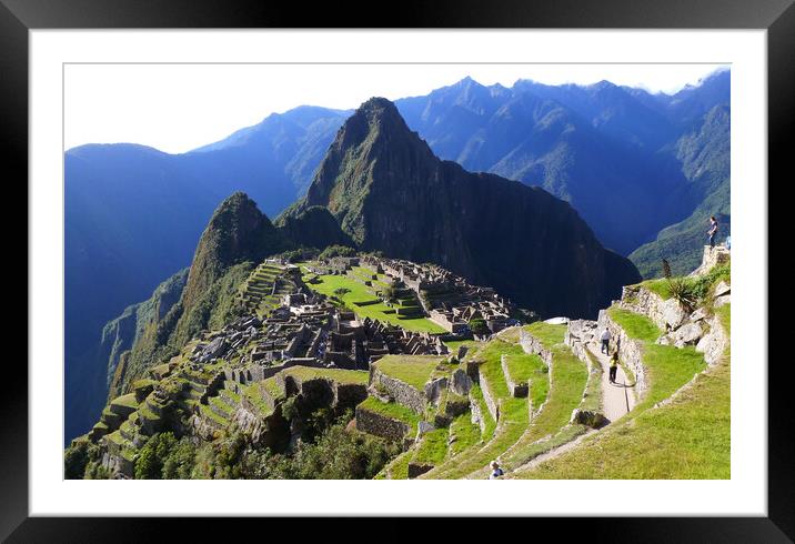 Machu Picchu Framed Mounted Print by Mervyn Tyndall
