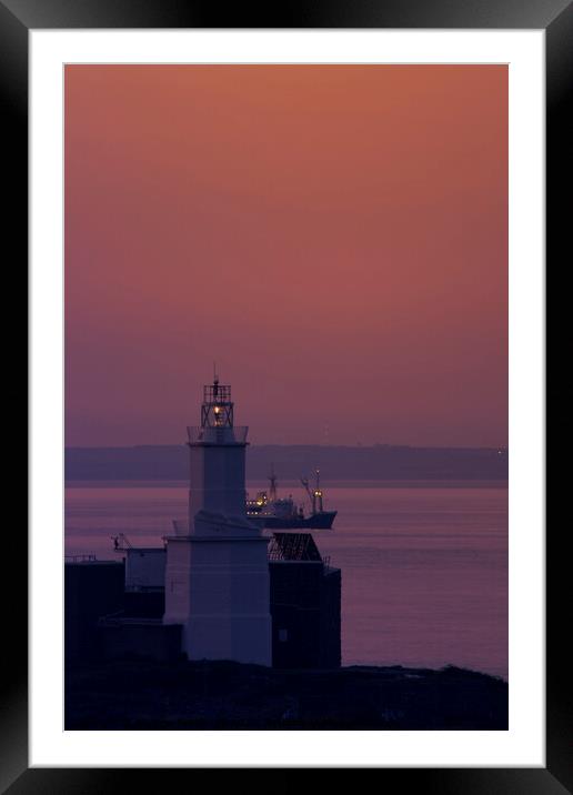 Ships passing in the dawn Framed Mounted Print by Andrew Fairclough