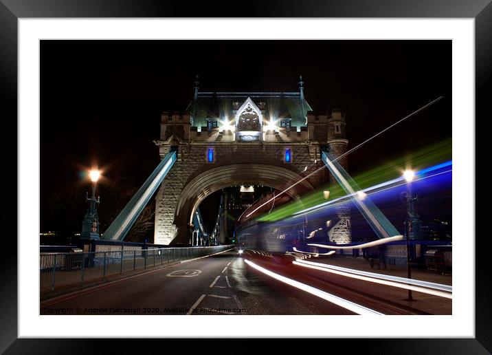 Tower Bridge at night Framed Mounted Print by Andrew Fairclough