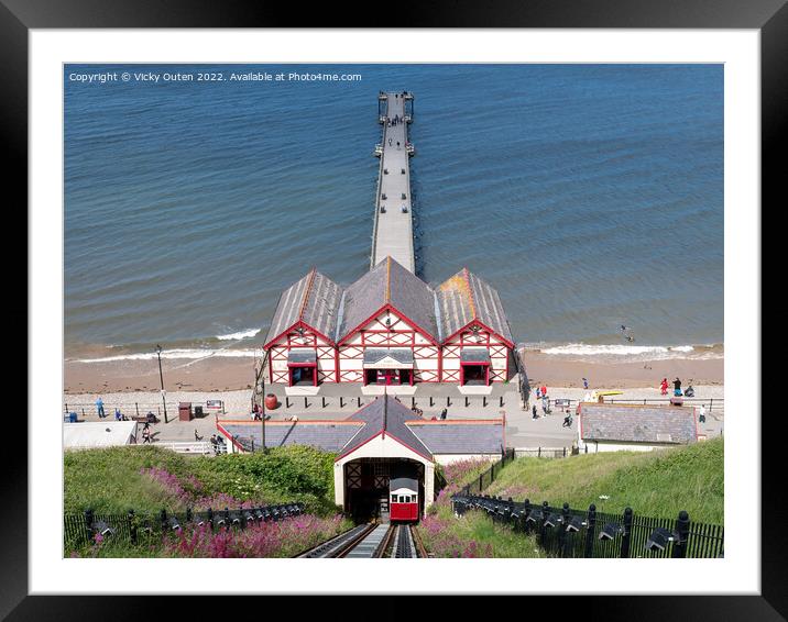 Saltburn Cliff Tramway Framed Mounted Print by Vicky Outen