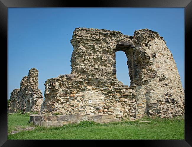 Sandal Castle, Wakefield Framed Print by Vicky Outen