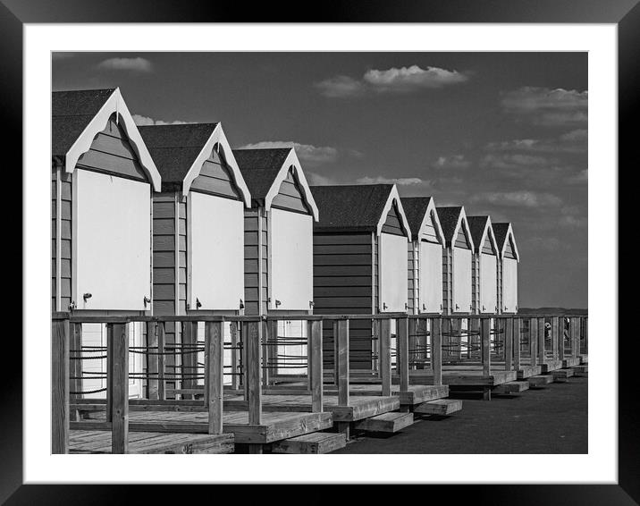 Closed beach huts at Lytham St Annes  Framed Mounted Print by Vicky Outen