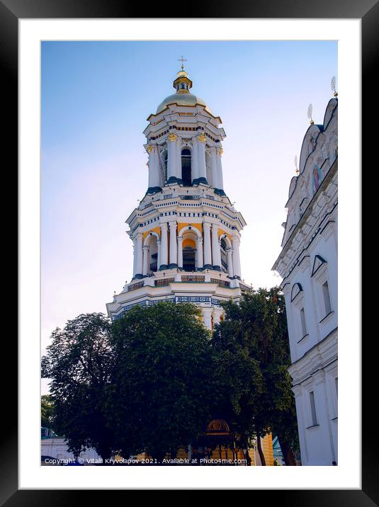 Great Lavra Bell Tower Framed Mounted Print by Vitalii Kryvolapov