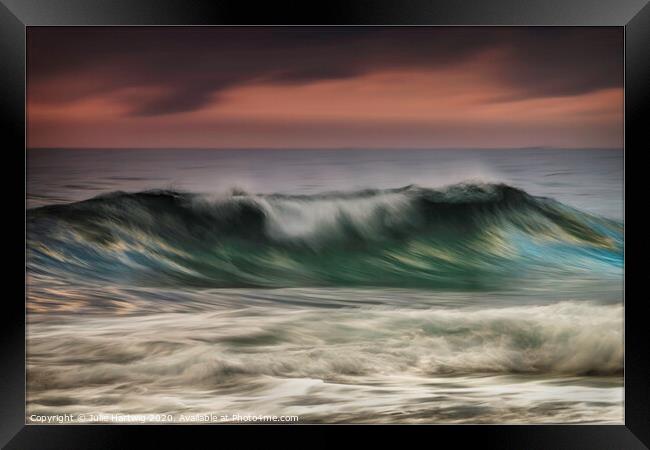 Wave Framed Print by Julie Hartwig