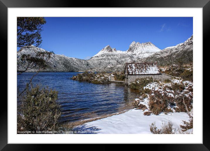 Cradle Mountain Framed Mounted Print by Julie Hartwig