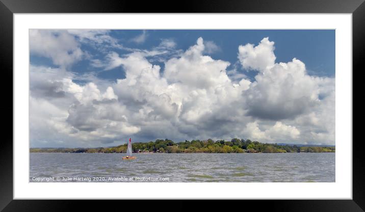 Clouds Over the Lake Framed Mounted Print by Julie Hartwig