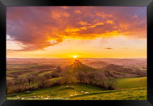 Colmer's Hill sunrise Framed Print by Gary Holpin