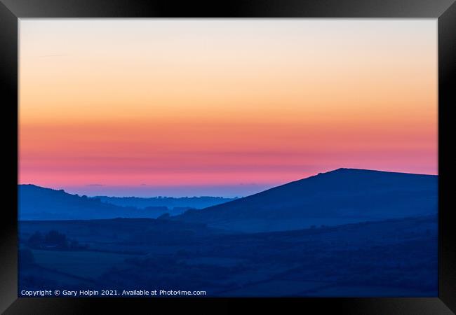 Summer dusk over Dartmoor Framed Print by Gary Holpin