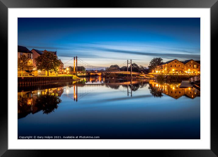 Exeter Quay at dusk Framed Mounted Print by Gary Holpin