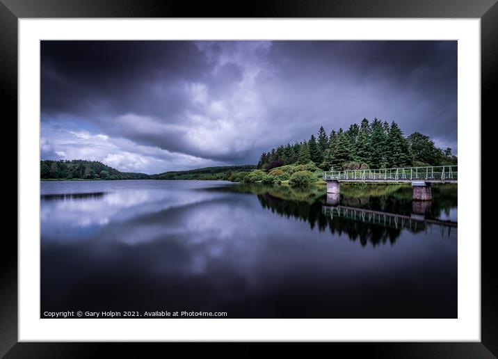 Reflections of Kennick Reservoir, Dartmoor Framed Mounted Print by Gary Holpin