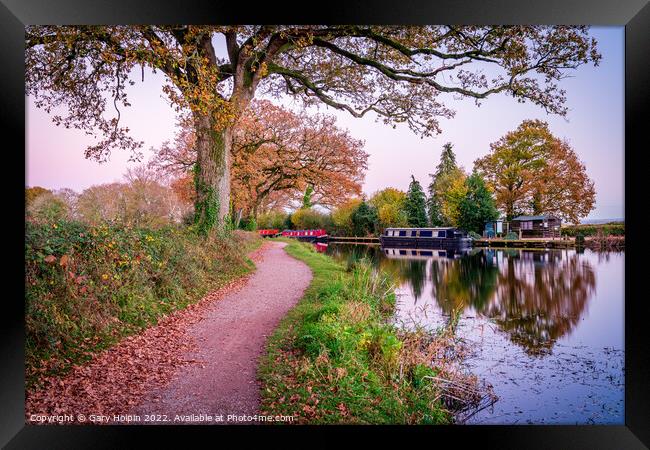 Autumn on the Grand Western Canal Framed Print by Gary Holpin