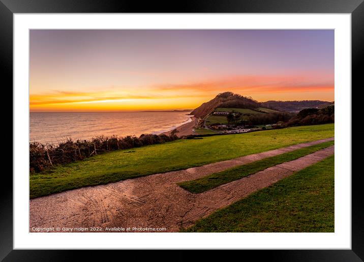 Dusk over Branscombe Framed Mounted Print by Gary Holpin
