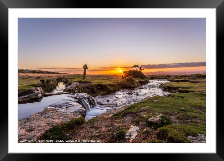 Sunset at Windy Post Cross Framed Mounted Print by Gary Holpin