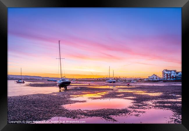 Exmouth boats at dawn Framed Print by Gary Holpin