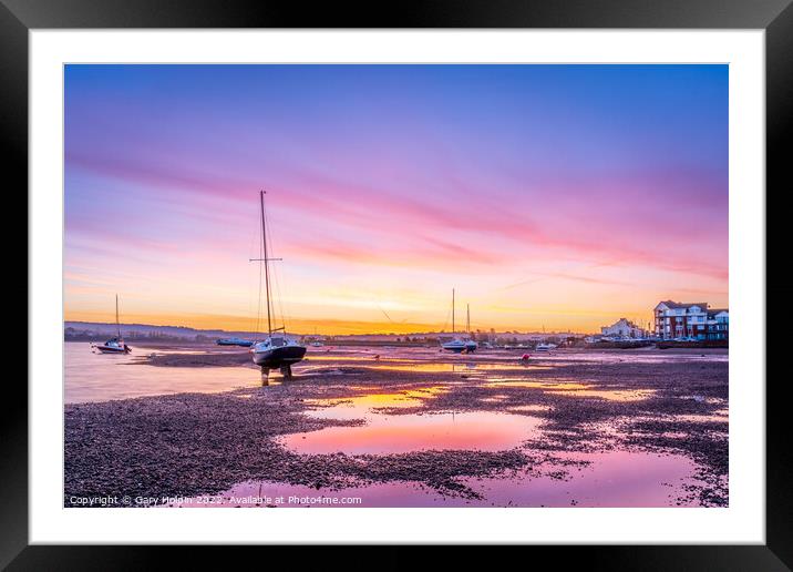 Exmouth boats at dawn Framed Mounted Print by Gary Holpin