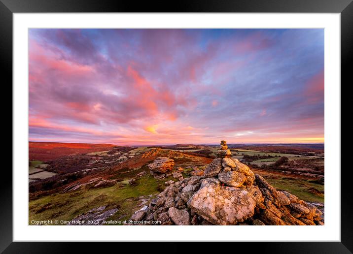 Sunrise on a winter moor Framed Mounted Print by Gary Holpin