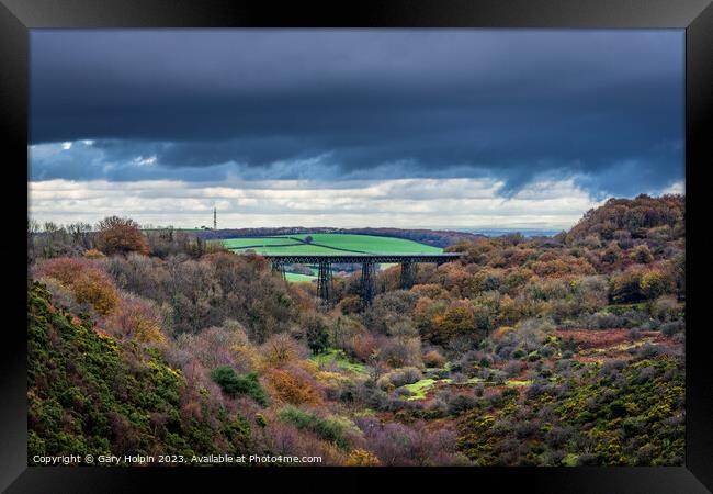 Autumn at the Meldon viaduct Framed Print by Gary Holpin