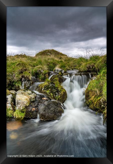 Stormy Dartmoor skies above the River Meavy Framed Print by Gary Holpin