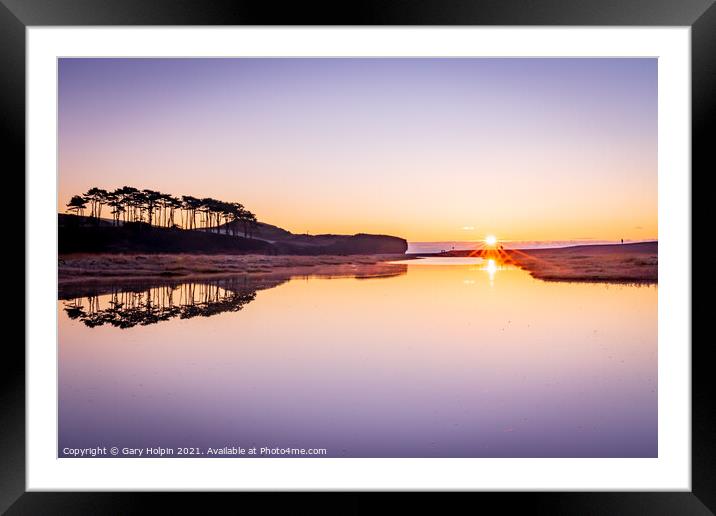 Sunrise over the River Otter at Budleigh Framed Mounted Print by Gary Holpin