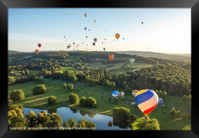 200 Hot Air Balloons over Wiltshire Framed Print by Patrick Metcalfe