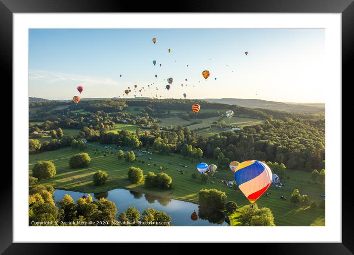 200 Hot Air Balloons over Wiltshire Framed Mounted Print by Patrick Metcalfe