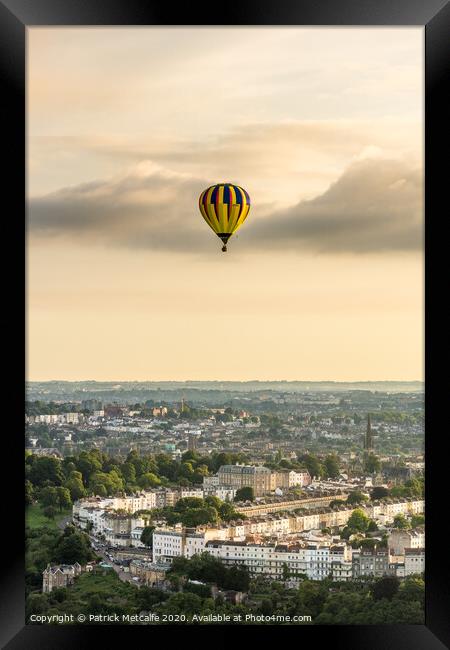 Floating over Bristol Framed Print by Patrick Metcalfe