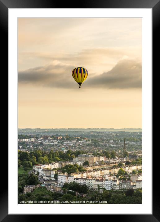 Floating over Bristol Framed Mounted Print by Patrick Metcalfe