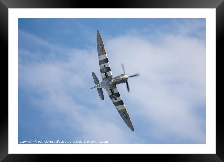 Supermarine Spitfire displaying at Biggin Hill Framed Mounted Print by Patrick Metcalfe