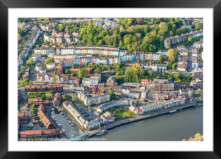 Cliftonwood Bristol from the Air Framed Mounted Print by Patrick Metcalfe