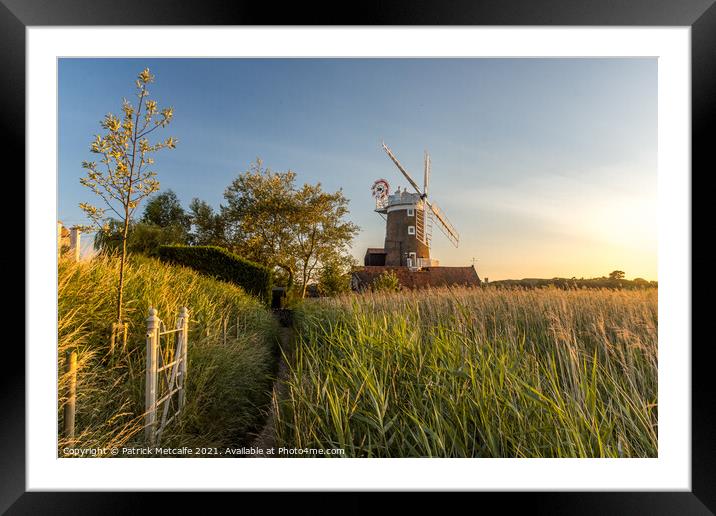 Sunset at Cley Windmill Framed Mounted Print by Patrick Metcalfe