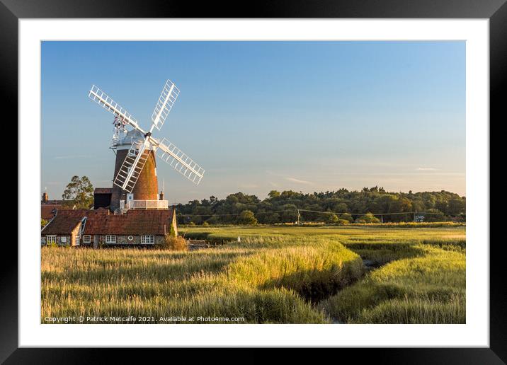 Cley Windmill in the Summer Sunshine Framed Mounted Print by Patrick Metcalfe